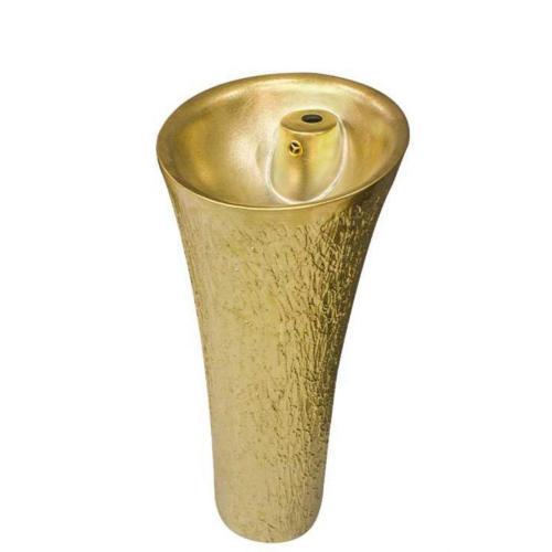 Precio único del lavabo del lavabo del oro del cuarto de baño del pedestal de lujo