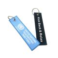 Airplane Aviation Custom Woven Brodery Keychain