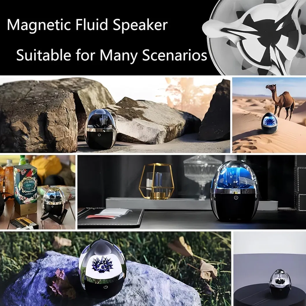 Dynamic Magnetic Fluid Speaker - Illuminated by Magnetic Fluid Lamp