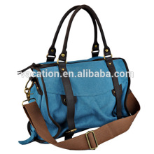 pure leather shoulder fashion canvas bag