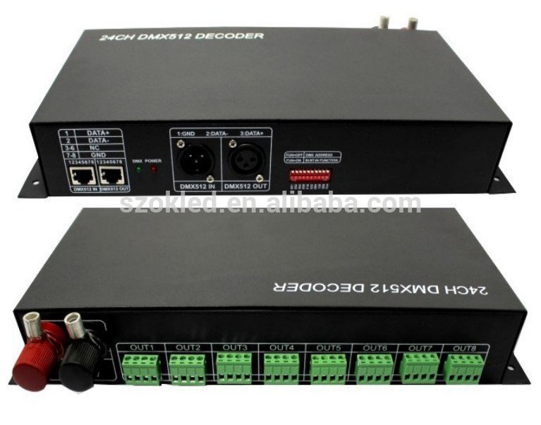 24 channels DMX512 Multi-channel decoder