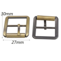 Square Single Belt Bevel Buckle Metal