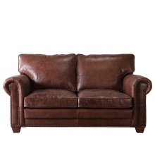 New Arrivals: Full Leather Dark Brown American Home Modern Lounge Sofa