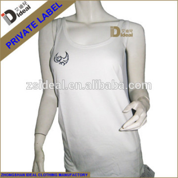 100%cotton white custom tank tops for women