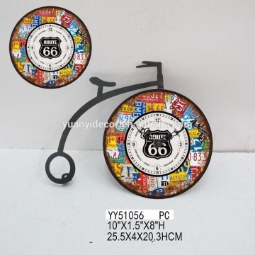 Cheap bicycle metal wall clock, wholesale cheap clock, wall mounted clock