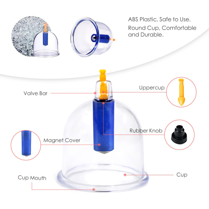 Wholesale High Quality ISO plastic Vacuum Cupping with massage cupping cups for health body