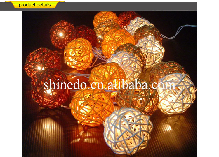 10 LED Rattan Ball Solar String Light (SD-SSL011)