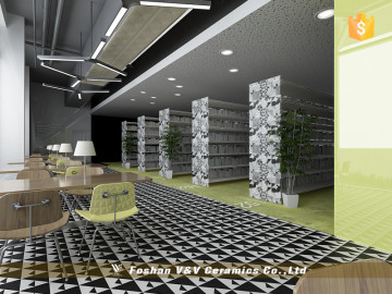 200x200mm Glazed Porcelain Floor Tile,Super White Super Black Floor Tile