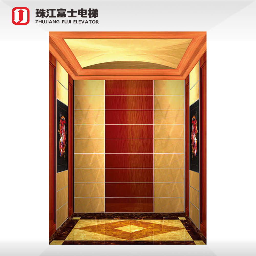 ZhuJiangFuJi Passenger Elevator Lift With Hairline Stainless Steel house lift residential elevators