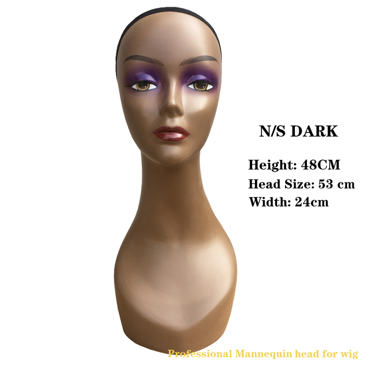 Pvc Half Body Fashion Mannequin Head Display With Shoulders For Makeup Jewelry Wigs Display Wholesale