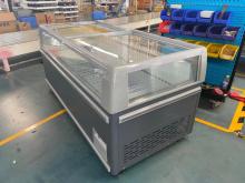 Commercial supermarket island display freezer