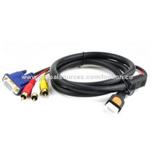 2014 New Customized Specification Accepted VGA Cable Assembly, Supports High-definition Resolution