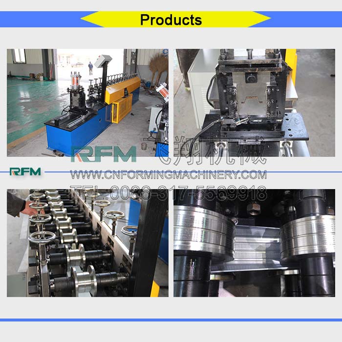 Fashionable patterns light steel c structure hat roll channel forming frame plate iron sheet purlin making machine