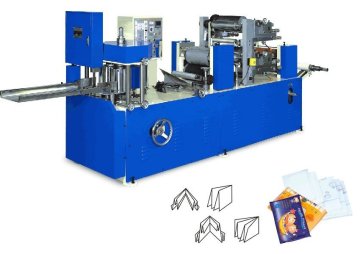 Embossing napkin folding machine