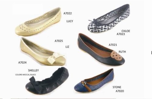 Latest Fashion Flat Leather Shoes With Bow, Buckle, Pearls Design