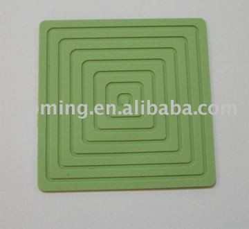 square silicon cup mat/silicone coaster