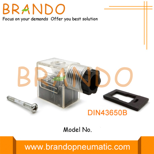 투명 MPM DIN43650B 소켓 솔레노이드 밸브 커넥터