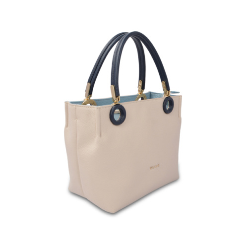 Medium Leather Tote with zipper Saffiano Leather Bag