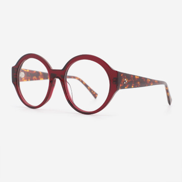 Round bevel Elegant Female Optical Frames 23A3036