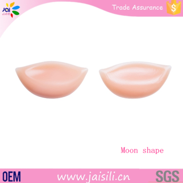 ladies sexy silicone moon shape invisible push up bra inserts