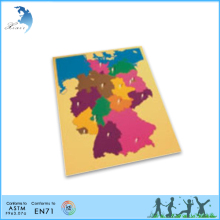 Non-toxic educational montessori materials kids wooden Puzzle game of Austria map
