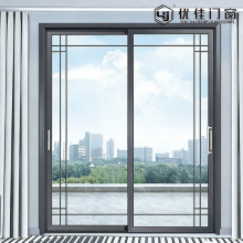 Balcony Two Panel Clear Glass Sliding Door