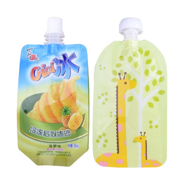 Tam baskı ile 250ml Juice sıvı emzik kese