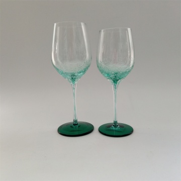 Drop color stem wine glass drinking set