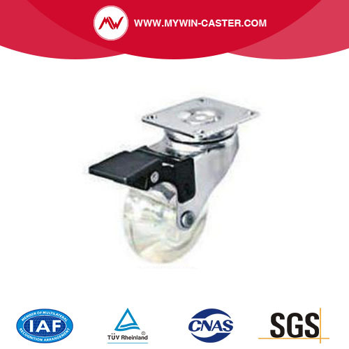 Transparent PVC Wheel Plate Swivel Caster