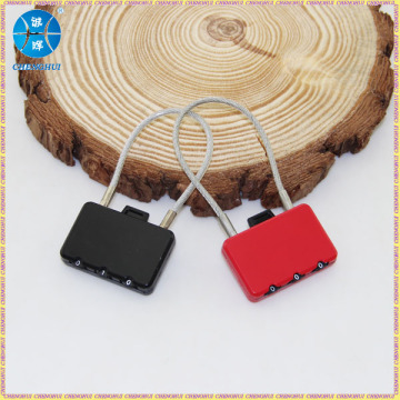 Traveling bag cable combination lock