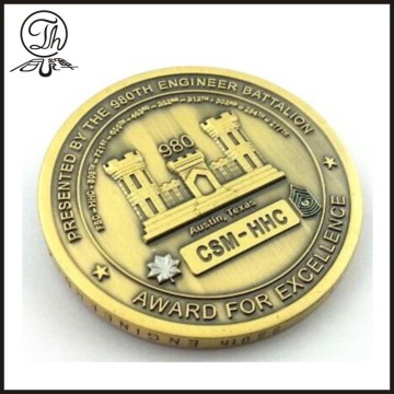 Antique bronze souvenir Award coin