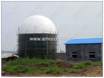 Semi-sphere membrane biogas storage tank / biogas project