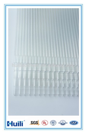 PC 8mm Twin Wall Polycarbonate Hollow Sheet with UV Coating for sale