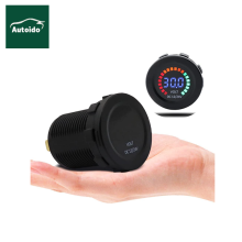 Waterproof Battery Meter DC Voltmeter LED Digital Display