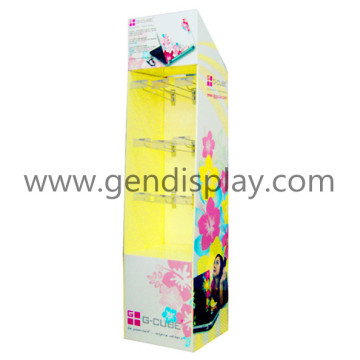 Corrugated Hooks Display Stand, Pop Hooks Display Unit (GEN-HD007)