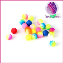 Color rubber-coated matte glass rosary bead