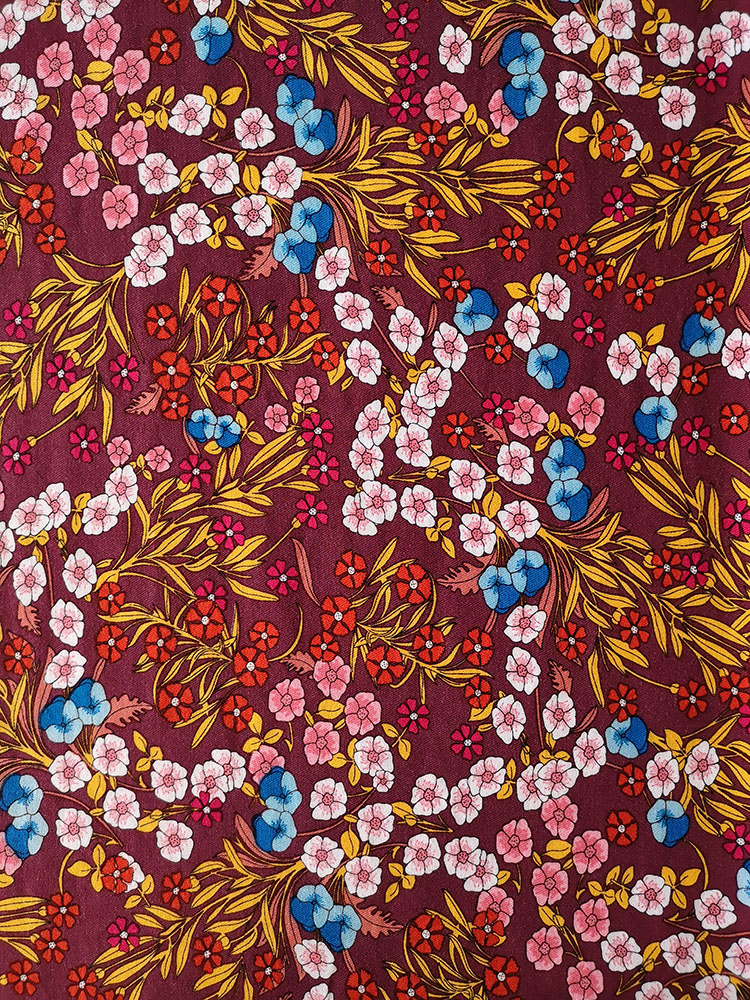 Flower Design Rayon Twill 3024S Printing Woven Fabric