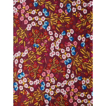 Flower Design Rayon Twill 3024S Printing Woven Fabric