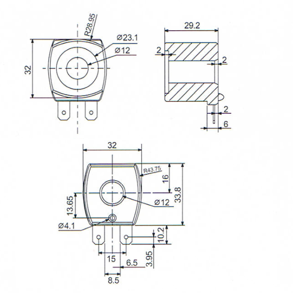 cng valve coil drawing