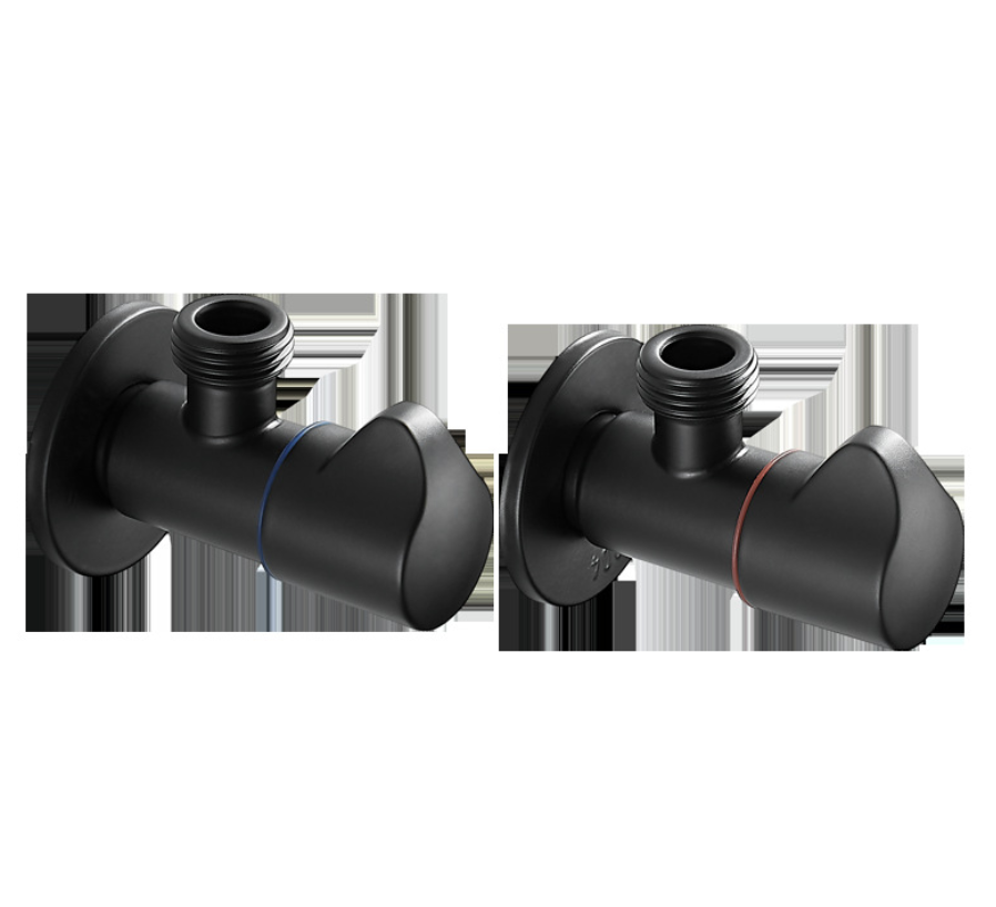 黒くなったステンレス鋼のホット&コールドアングルバルブ給湯器と洗濯機トイレコーナーバルブ