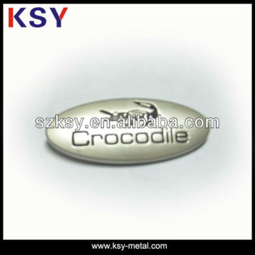 fashion embossed metal logo