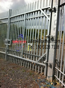 Galvanized Palisade Fence Defend Safety Fence / Palisade Fence With Modern Style / W Top Pale Palisade Fence