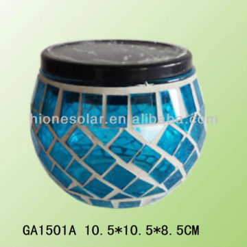 LED Mosaic Glass Solar Lamp