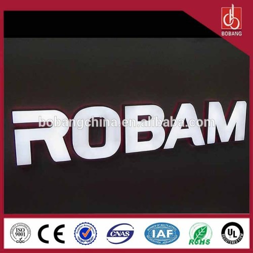 LED 3d stainless steel letter backlit sign