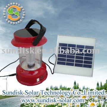 solar camping light with 2w solar panel