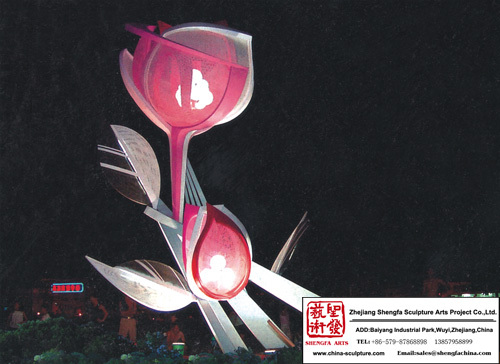 Parque flor escultura de luz