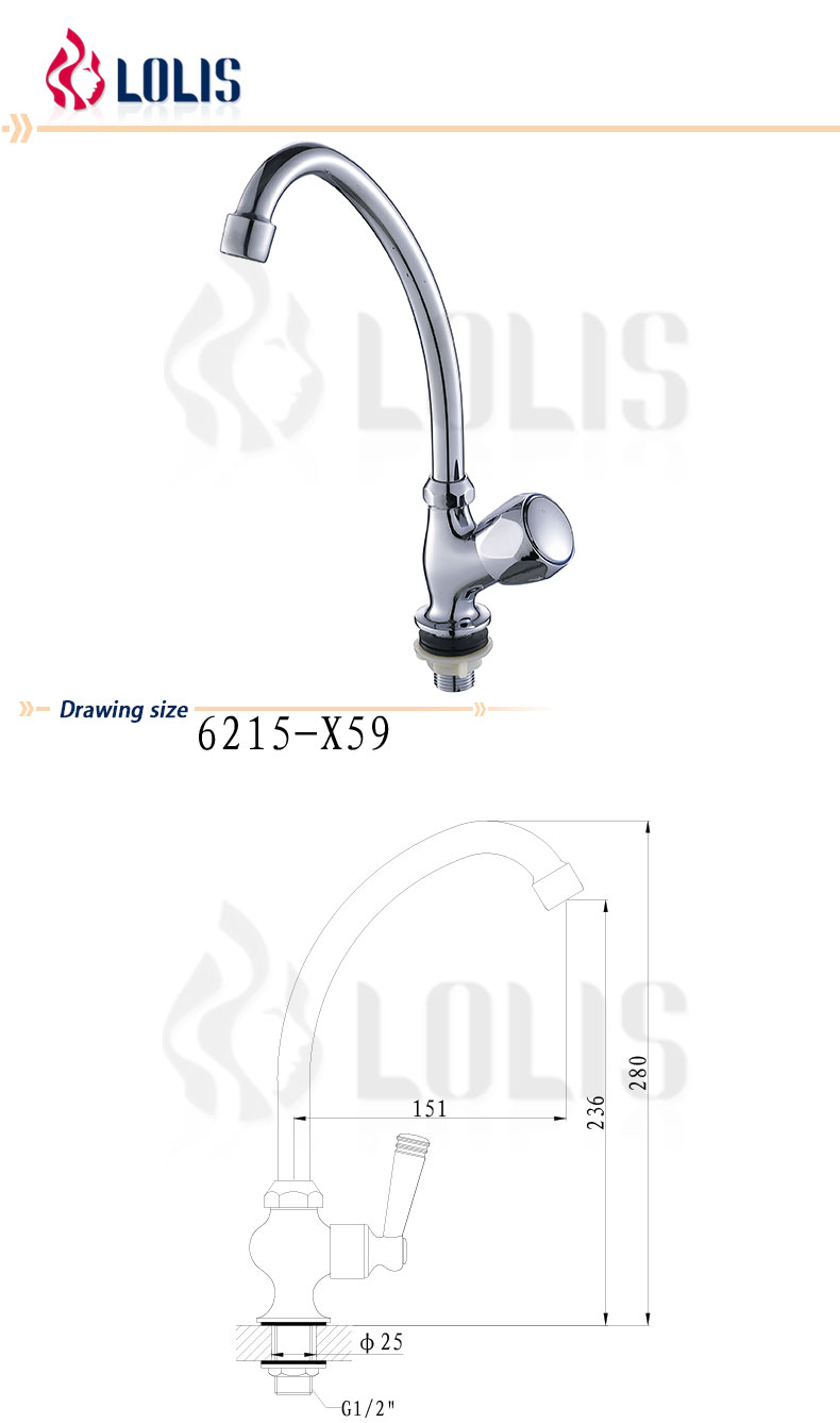 Hot sale zinc handle 360 degree water mixer tap cold water deck mounted faucet