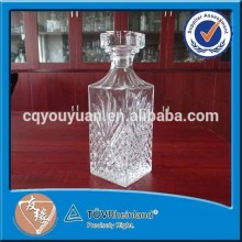SGS certificate 800ml antique glass bottles with glass stoppers