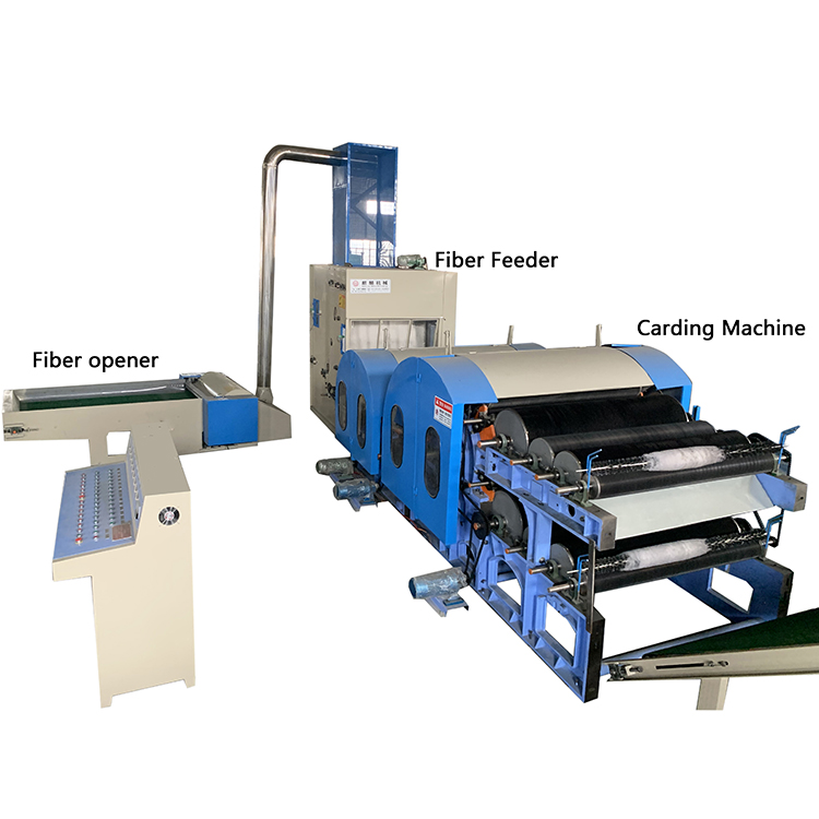 Non Wovem Polyfill Nonwoven Air Cooling Semi Automatic Wadding Machine