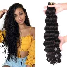 Afro kinky Deep water Wave  Crochet hair loose deep wave bundles wave crochet braiding synthetic hair expression bulk